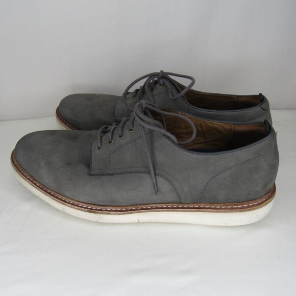 Cole Haan Gray Gray Tanner Leather Oxford Shoe Men's 12 - Picture 4 of 9